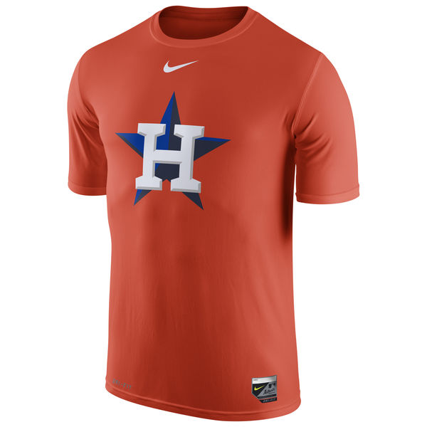 MLB Men Houston Astros Nike Authentic Collection Legend Logo 1.5 Performance TShirt  Orange